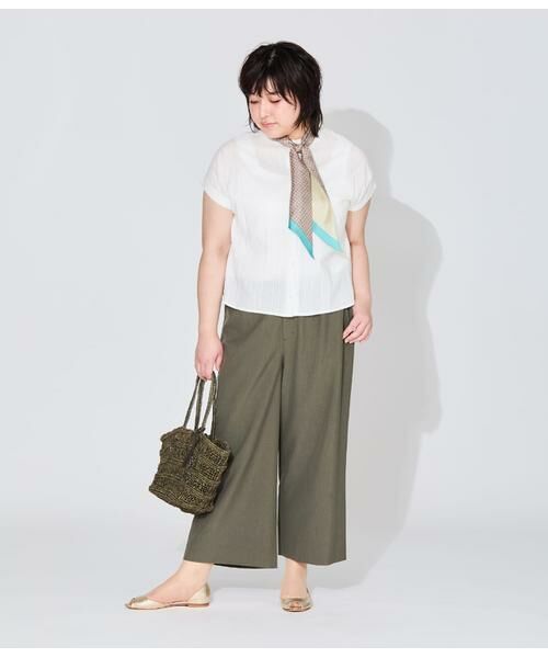 NEWYORKER L-SIZE / ニューヨーカー エルサイズ その他パンツ | ワイドクロップドパンツ レディース 手洗い可能 | 詳細20