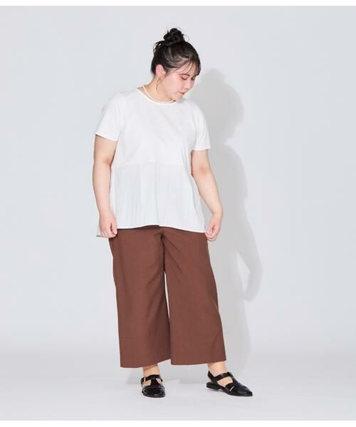 NEWYORKER L-SIZE / ニューヨーカー エルサイズ その他パンツ | ワイドクロップドパンツ レディース 手洗い可能 | 詳細22