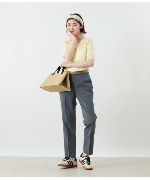 NEWYORKER L-SIZE / ニューヨーカー エルサイズ ニット・セーター | 透かし柄5分袖プルオーバー レディース アンサンブル可能 | 詳細15