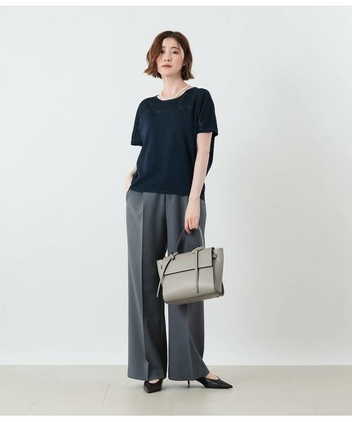 NEWYORKER L-SIZE / ニューヨーカー エルサイズ ニット・セーター | 透かし編み柄 ドルマンニットプルオーバー | 詳細16