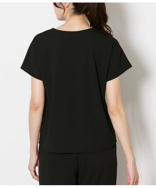 NEWYORKER L-SIZE / ニューヨーカー エルサイズ Tシャツ | キーネックパールビジュープルオーバー レディース セットアップ対応 イージーケア | 詳細2