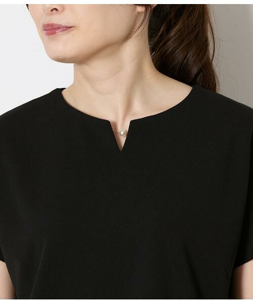 NEWYORKER L-SIZE / ニューヨーカー エルサイズ Tシャツ | キーネックパールビジュープルオーバー レディース セットアップ対応 イージーケア | 詳細3