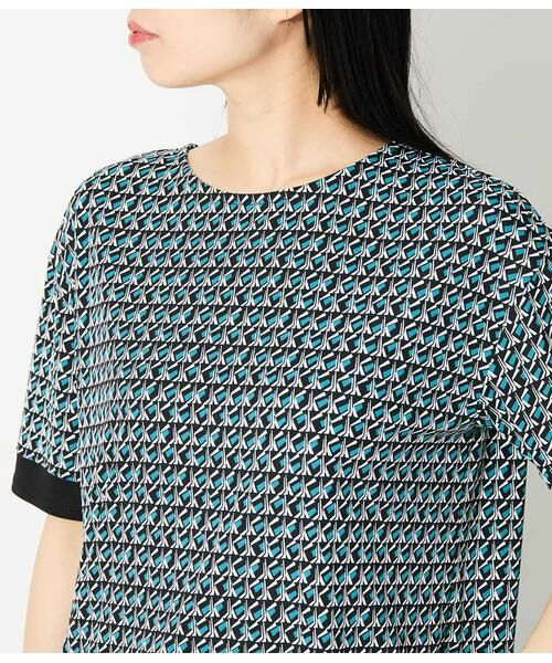 NEWYORKER L-SIZE / ニューヨーカー エルサイズ Tシャツ | 強撚スムースナイトキューブプリント 切替えカットソープルオーバー | 詳細3