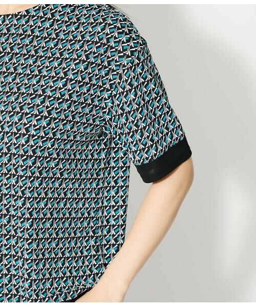 NEWYORKER L-SIZE / ニューヨーカー エルサイズ Tシャツ | 強撚スムースナイトキューブプリント 切替えカットソープルオーバー | 詳細4
