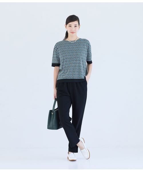 NEWYORKER L-SIZE / ニューヨーカー エルサイズ Tシャツ | 強撚スムースナイトキューブプリント 切替えカットソープルオーバー | 詳細6