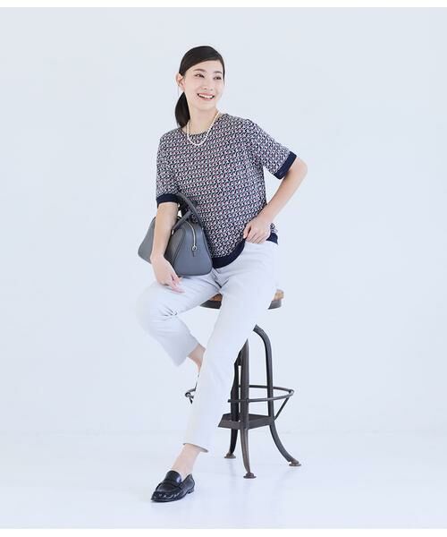 NEWYORKER L-SIZE / ニューヨーカー エルサイズ Tシャツ | 強撚スムースナイトキューブプリント 切替えカットソープルオーバー | 詳細9