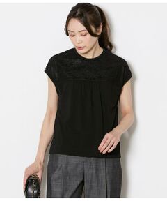 NEWYORKER L-SIZE / ニューヨーカー エルサイズ Tシャツ | 前後2WAYレース切替えカットソー レディース イージーケア