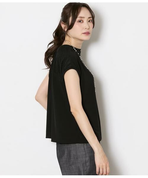 NEWYORKER L-SIZE / ニューヨーカー エルサイズ Tシャツ | 前後2WAYレース切替えカットソー レディース イージーケア | 詳細13