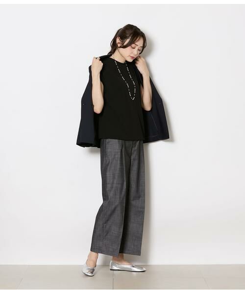 NEWYORKER L-SIZE / ニューヨーカー エルサイズ Tシャツ | 前後2WAYレース切替えカットソー レディース イージーケア | 詳細14