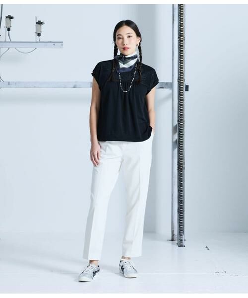 NEWYORKER L-SIZE / ニューヨーカー エルサイズ Tシャツ | 前後2WAYレース切替えカットソー レディース イージーケア | 詳細21
