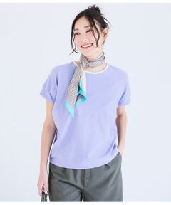 NEWYORKER L-SIZE / ニューヨーカー エルサイズ Tシャツ | シルケットストライプ タックドルマンプルオーバー