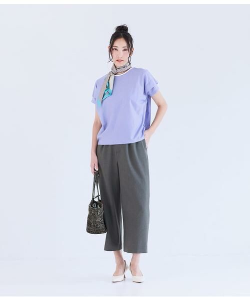 NEWYORKER L-SIZE / ニューヨーカー エルサイズ Tシャツ | シルケットストライプ タックドルマンプルオーバー | 詳細5