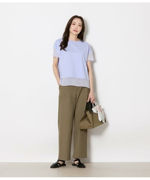NEWYORKER L-SIZE / ニューヨーカー エルサイズ Tシャツ | 袖切替えカットソープルオーバー レディース 遮熱 | 詳細6