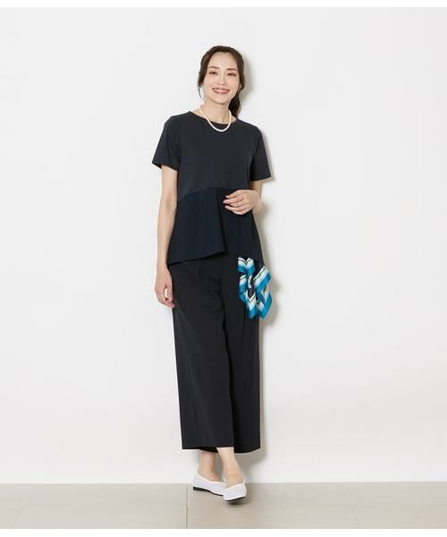 NEWYORKER L-SIZE / ニューヨーカー エルサイズ Tシャツ | プレーディング天竺 裾切替えカットソー | 詳細6