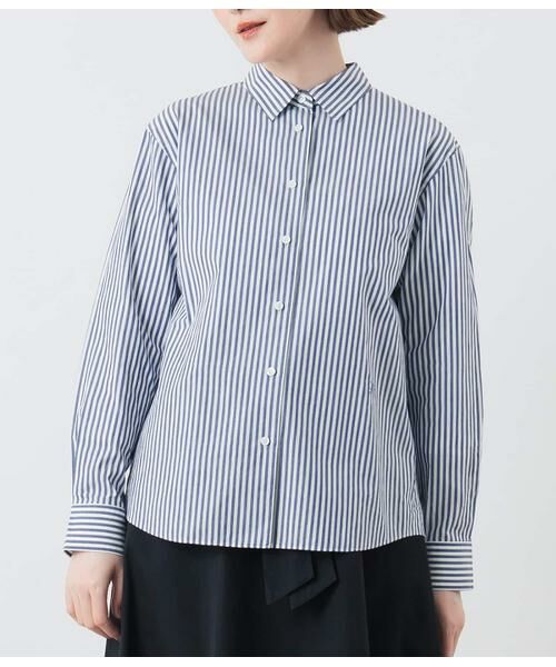 NEWYORKER L-SIZE / ニューヨーカー エルサイズ シャツ・ブラウス | ロンドンストライプ レギュラーカラー長袖シャツ | 詳細1