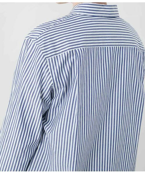 NEWYORKER L-SIZE / ニューヨーカー エルサイズ シャツ・ブラウス | ロンドンストライプ レギュラーカラー長袖シャツ | 詳細4