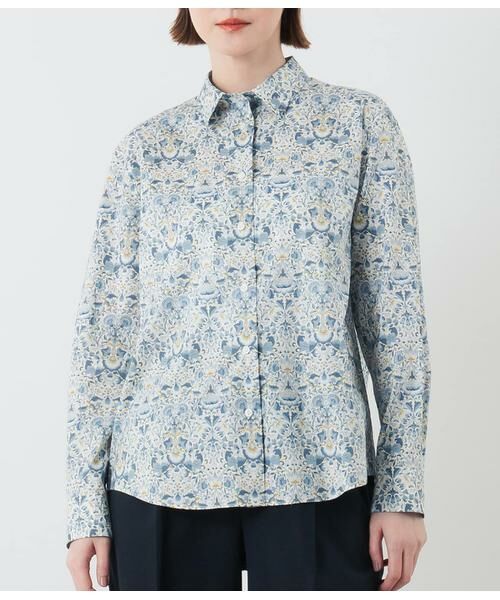 NEWYORKER L-SIZE / ニューヨーカー エルサイズ シャツ・ブラウス | リバティLoddenプリント レギュラーカラー長袖シャツ | 詳細1