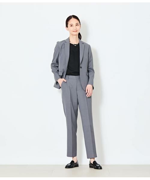 NEWYORKER L-SIZE / ニューヨーカー エルサイズ カットソー | シルケットスムース ヨークレース7分袖カットソー | 詳細15