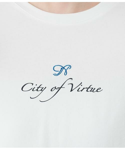 NEWYORKER L-SIZE / ニューヨーカー エルサイズ カットソー | N刺繍プリント7分袖Tシャツ | 詳細7