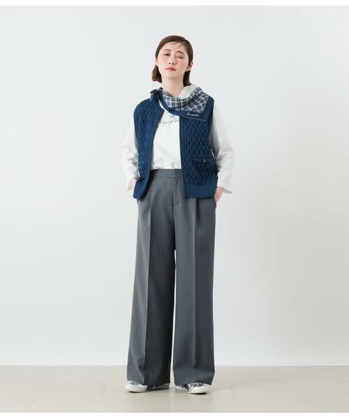 NEWYORKER L-SIZE / ニューヨーカー エルサイズ カットソー | N刺繍プリント7分袖Tシャツ | 詳細9