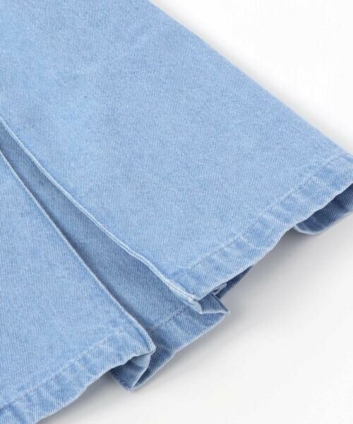 nexchic / ネクシック ミニ丈・ひざ丈ワンピース | シャツ風ファスナーデニム&ストライプワンピース(110~150cm) | 詳細10