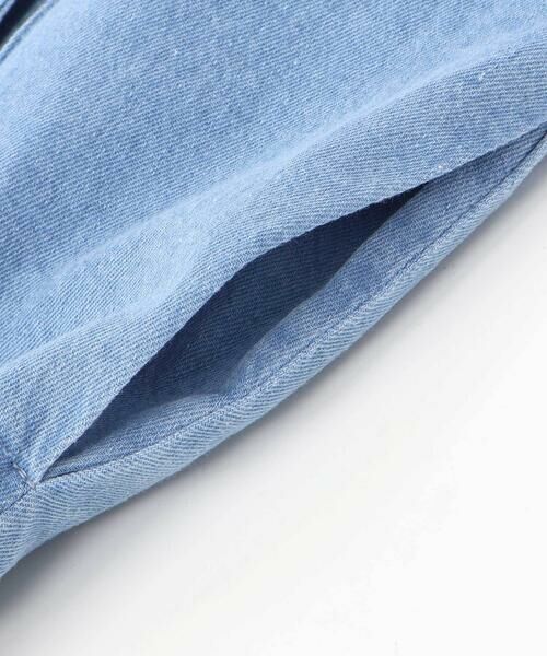 nexchic / ネクシック ミニ丈・ひざ丈ワンピース | シャツ風ファスナーデニム&ストライプワンピース(110~150cm) | 詳細11