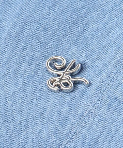 nexchic / ネクシック ミニ丈・ひざ丈ワンピース | シャツ風ファスナーデニム&ストライプワンピース(110~150cm) | 詳細12