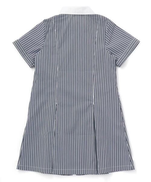 nexchic / ネクシック ミニ丈・ひざ丈ワンピース | シャツ風ファスナーデニム&ストライプワンピース(110~150cm) | 詳細17