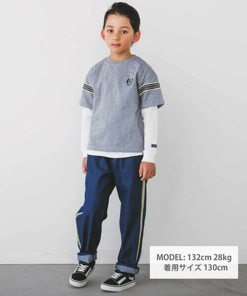 nexchic / ネクシック Tシャツ | 天竺半袖+ワッフル長袖Tシャツセット(110~150cm) | 詳細9