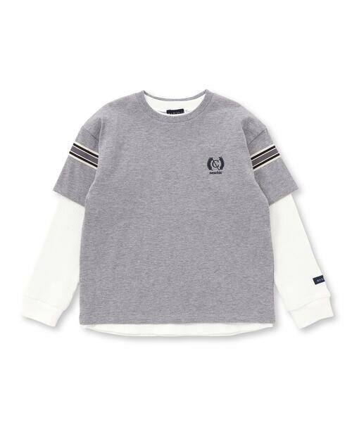 nexchic / ネクシック Tシャツ | 天竺半袖+ワッフル長袖Tシャツセット(110~150cm) | 詳細12