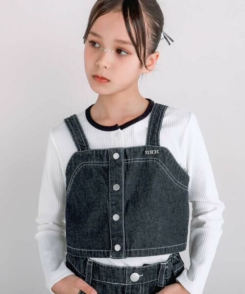 nexchic / ネクシック その他トップス | デニムビスチェ+パンツセットアップ(110~150cm) | 詳細5