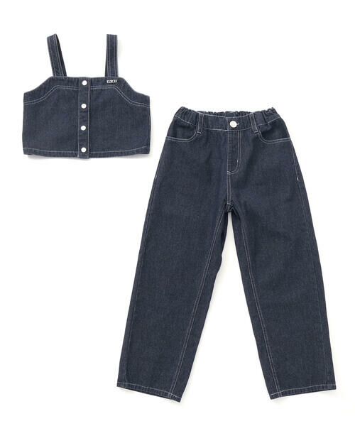 nexchic / ネクシック その他トップス | デニムビスチェ+パンツセットアップ(110~150cm) | 詳細6