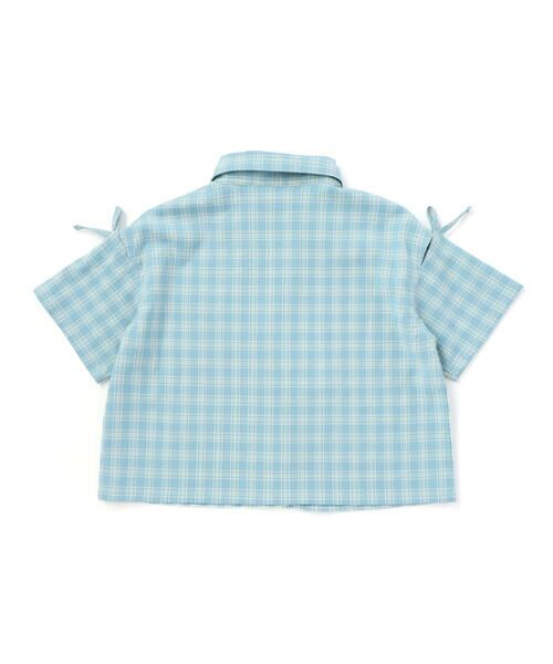 nexchic / ネクシック シャツ・ブラウス | チェック柄半袖シャツ+プリーツスカパンセット(110~150cm) | 詳細5