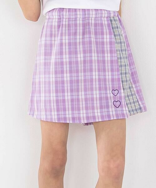 nexchic / ネクシック シャツ・ブラウス | チェック柄半袖シャツ+プリーツスカパンセット(110~150cm) | 詳細12