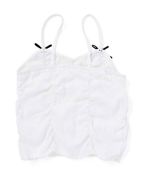 nexchic / ネクシック Tシャツ | リボン付きギャザーキャミ+スパンテレコ半袖Tシャツセット(110~150cm) | 詳細8