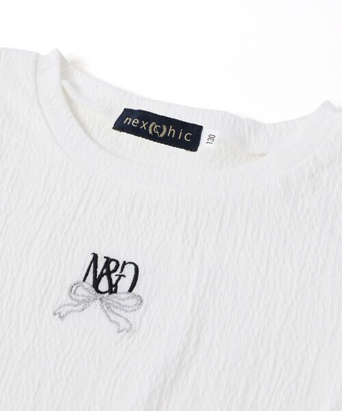 nexchic / ネクシック Tシャツ | リボン付きギャザーキャミ+スパンテレコ半袖Tシャツセット(110~150cm) | 詳細9