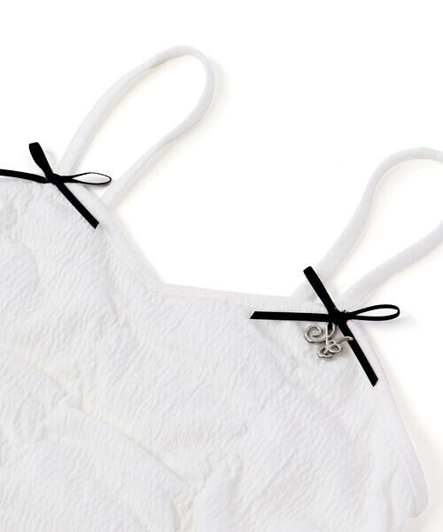 nexchic / ネクシック Tシャツ | リボン付きギャザーキャミ+スパンテレコ半袖Tシャツセット(110~150cm) | 詳細12