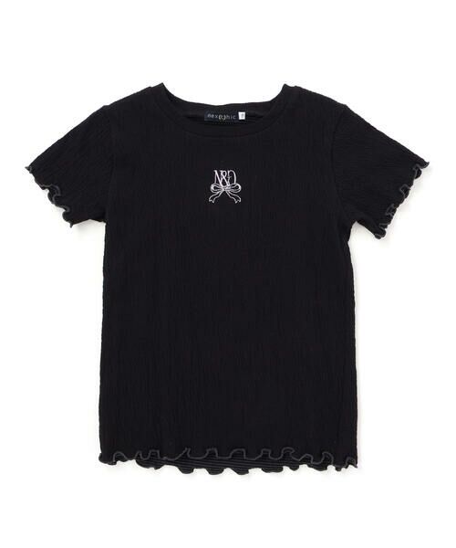 nexchic / ネクシック Tシャツ | リボン付きギャザーキャミ+スパンテレコ半袖Tシャツセット(110~150cm) | 詳細22