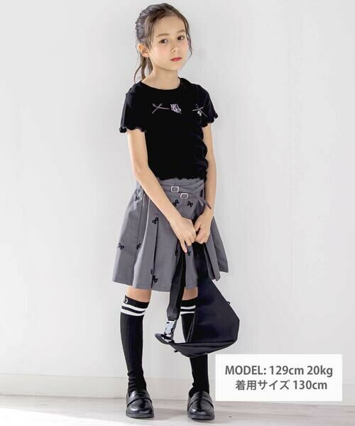 nexchic / ネクシック Tシャツ | リボン付きギャザーキャミ+スパンテレコ半袖Tシャツセット(110~150cm) | 詳細17