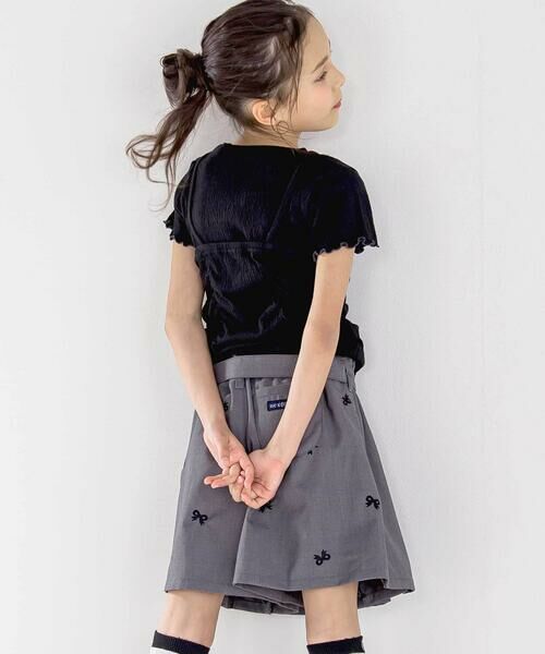 nexchic / ネクシック Tシャツ | リボン付きギャザーキャミ+スパンテレコ半袖Tシャツセット(110~150cm) | 詳細19