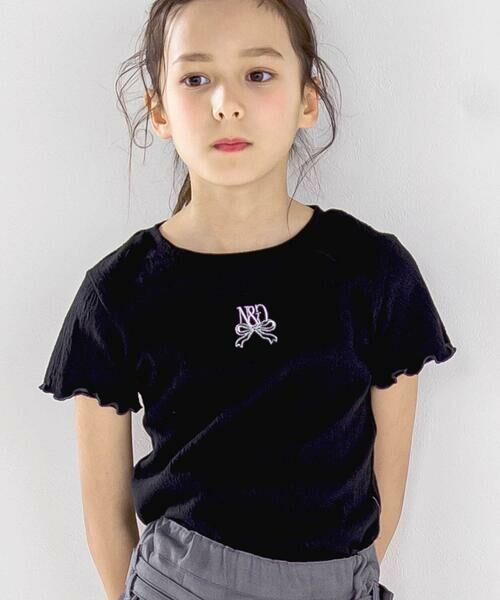 nexchic / ネクシック Tシャツ | リボン付きギャザーキャミ+スパンテレコ半袖Tシャツセット(110~150cm) | 詳細20