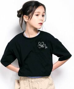 nexchic / ネクシック Tシャツ | ボーダーテレコタンクトップ+シアー天竺Tシャツセット(110~150cm)