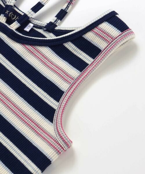 nexchic / ネクシック Tシャツ | ボーダーテレコタンクトップ+シアー天竺Tシャツセット(110~150cm) | 詳細8