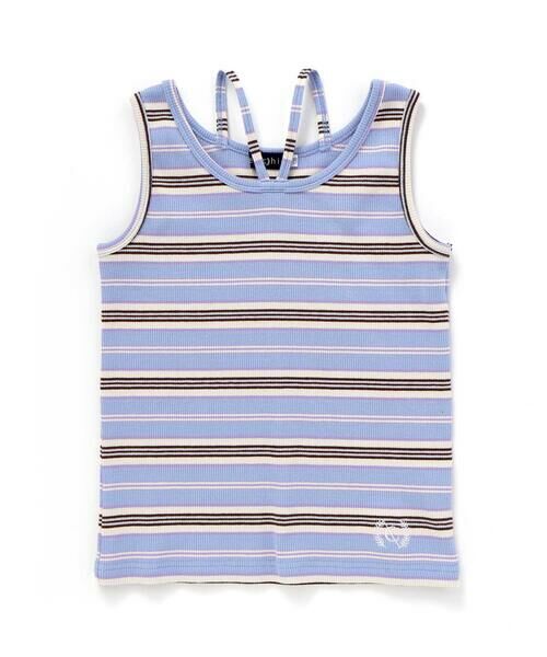 nexchic / ネクシック Tシャツ | ボーダーテレコタンクトップ+シアー天竺Tシャツセット(110~150cm) | 詳細23