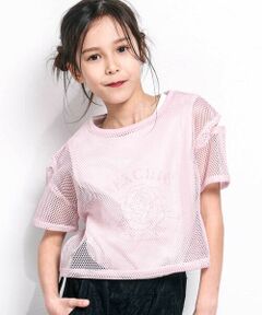 nexchic / ネクシック Tシャツ | バラプリント天竺Tシャツ+メッシュ半袖Tシャツセット(110~150cm)