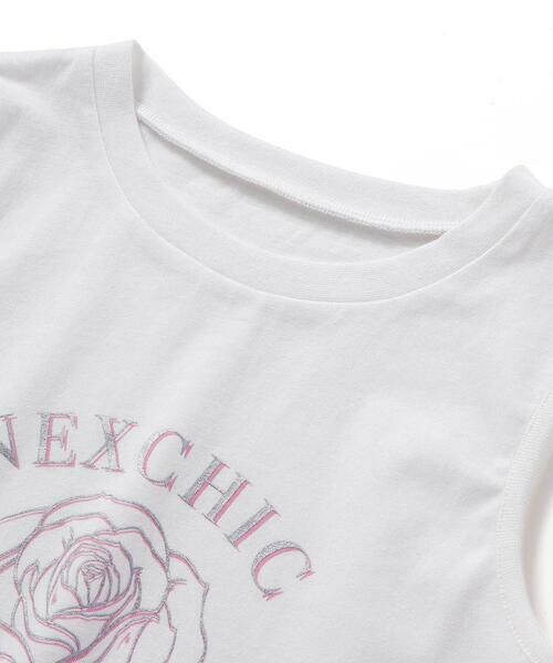nexchic / ネクシック Tシャツ | バラプリント天竺Tシャツ+メッシュ半袖Tシャツセット(110~150cm) | 詳細15