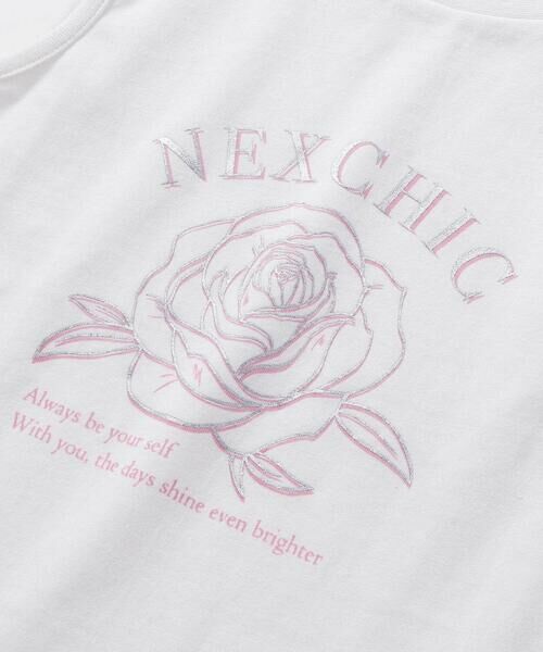 nexchic / ネクシック Tシャツ | バラプリント天竺Tシャツ+メッシュ半袖Tシャツセット(110~150cm) | 詳細17