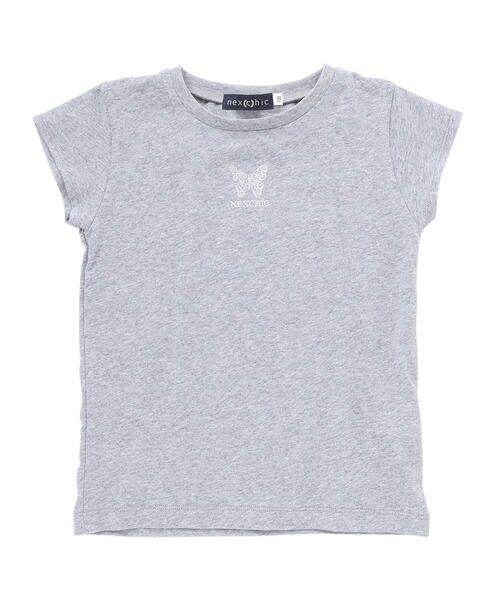 nexchic / ネクシック Tシャツ | デニムチェックキャミソール+天竺半袖Tシャツセット(110~150cm) | 詳細7