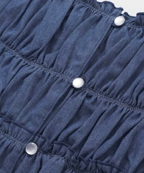 nexchic / ネクシック Tシャツ | デニムチェックキャミソール+天竺半袖Tシャツセット(110~150cm) | 詳細11