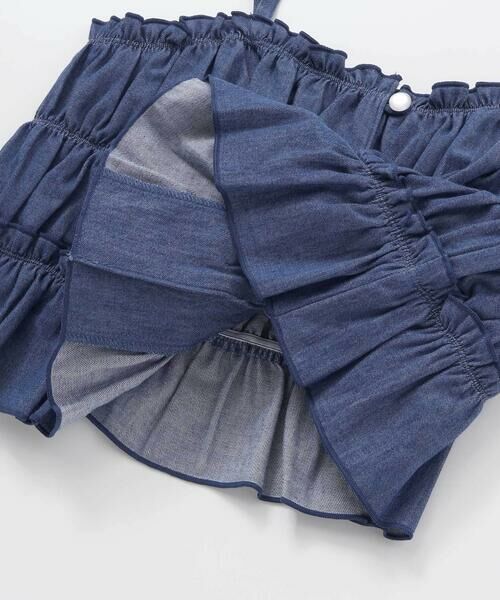 nexchic / ネクシック Tシャツ | デニムチェックキャミソール+天竺半袖Tシャツセット(110~150cm) | 詳細12